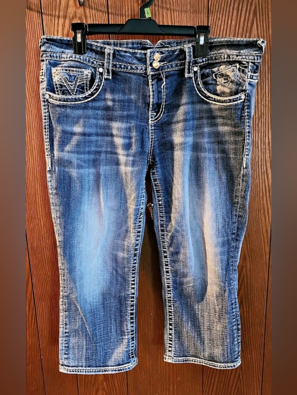 Vigoss The New York Capri Straight Leg Jeans Size 15/16 Blue